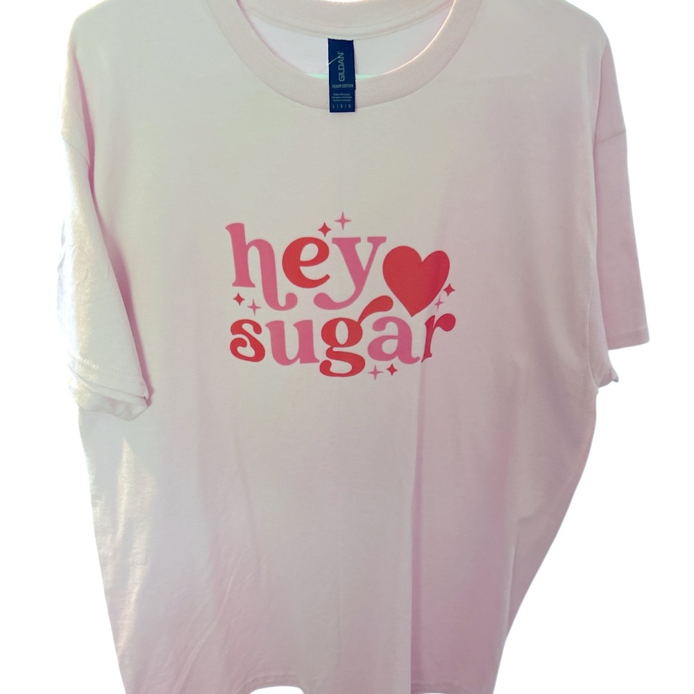 Pink Short Sleeve Tee with Playful Graphic